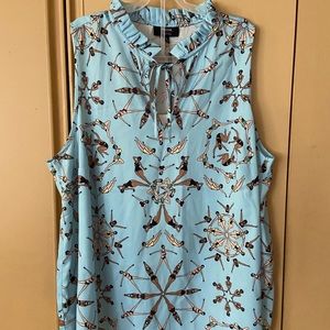 NWT Modcloth x Dupenney Ruffled Shell, 1x